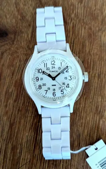 미사용 새상품 TIMEX 타일 컬렉션 손목시계 화이트