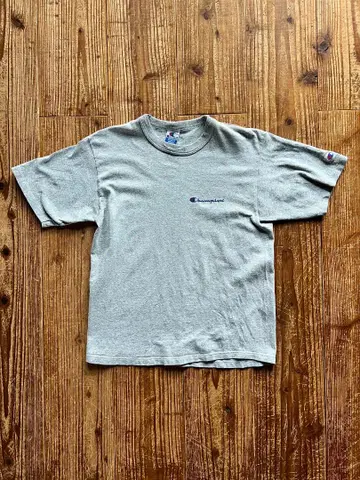 90'S CHAMPION 로고 티셔츠 글레이 (M)