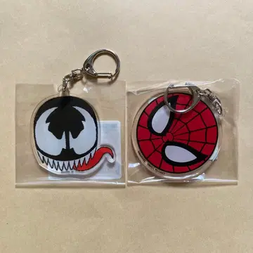MARVEL 베놈 스파이더맨 아크릴 키링 2개 세트