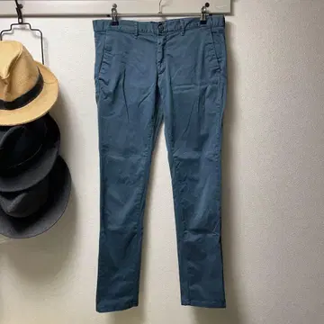 ZARA 슬림 치노 팬츠 블루그린 L