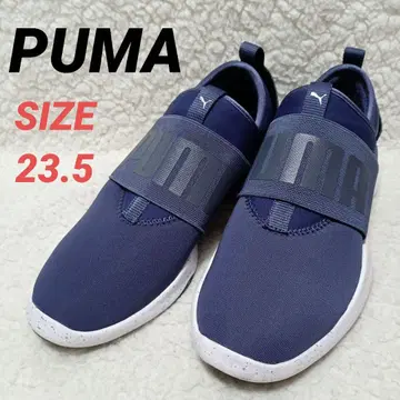 PUMA 푸마 스니커즈 슬립온 네이비 빅 로고 여성용 23.5