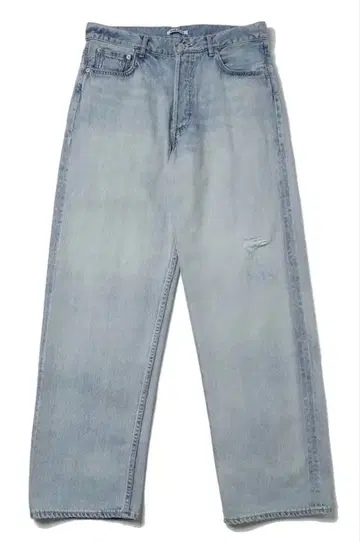 FADED SELVEDGE LIGHT DENIM WIDE PANTS