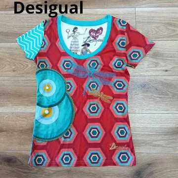 Desigual 데시구알 T셔츠 dragonfly 잠자리 자수 로고