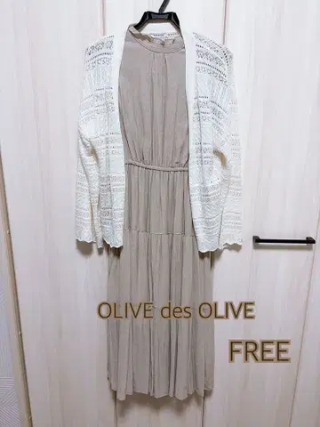 [ 세트/새상품급/FREE ] OLIVEdesOLIVE 원피스&가디건