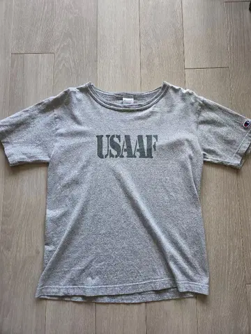 Champion T1011 USAAF 티셔츠 그레이 M 침수 프린트