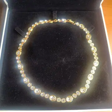 SWAROVSKI 골드 크리스탈 목걸이