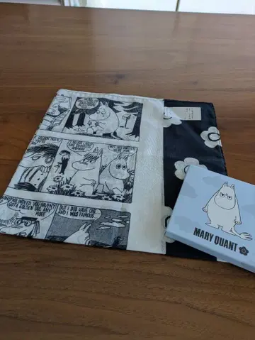 MARY QUANT 무민 컴팩트 거울 손수건 미사용 새상품