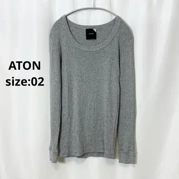 ATON 와이드 리브 티셔츠 일본제 에이톤 그레이 사이즈 02