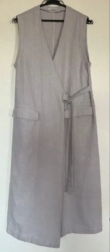 fog linen work 린넨 롱베스트 그레이