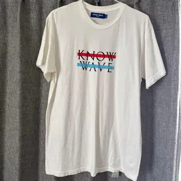 KNOW WAVE T셔츠 화이트 M 사이즈