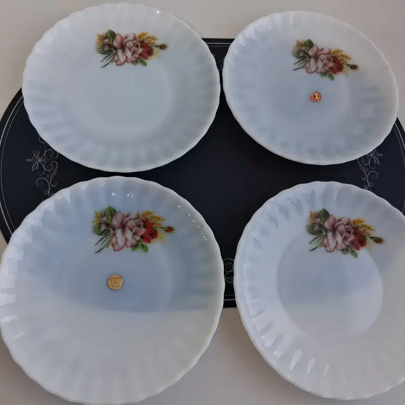 한진유리 펄칼라밀크글라스 4p