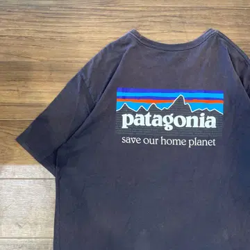00년대 파타고니아 Patagonia 티셔츠 네이비 백프린트 네이비