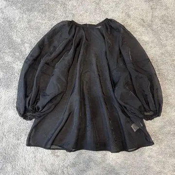 CLANE 클라네 벌룬 시어 퍼프 슬리브 BLACK 1