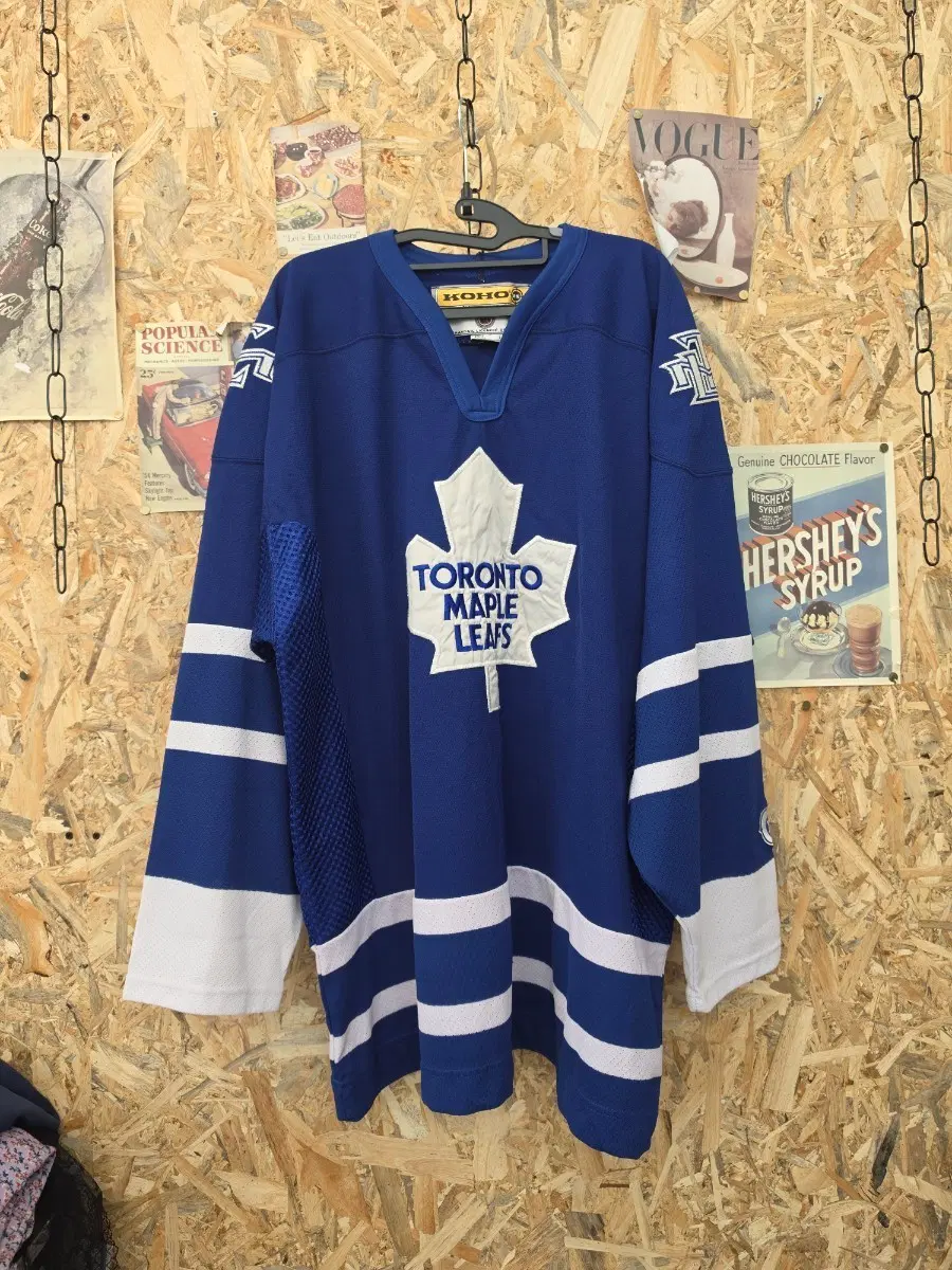 빈티지 NHL 토론토 메이플 리프스 레플리카 져지 L
