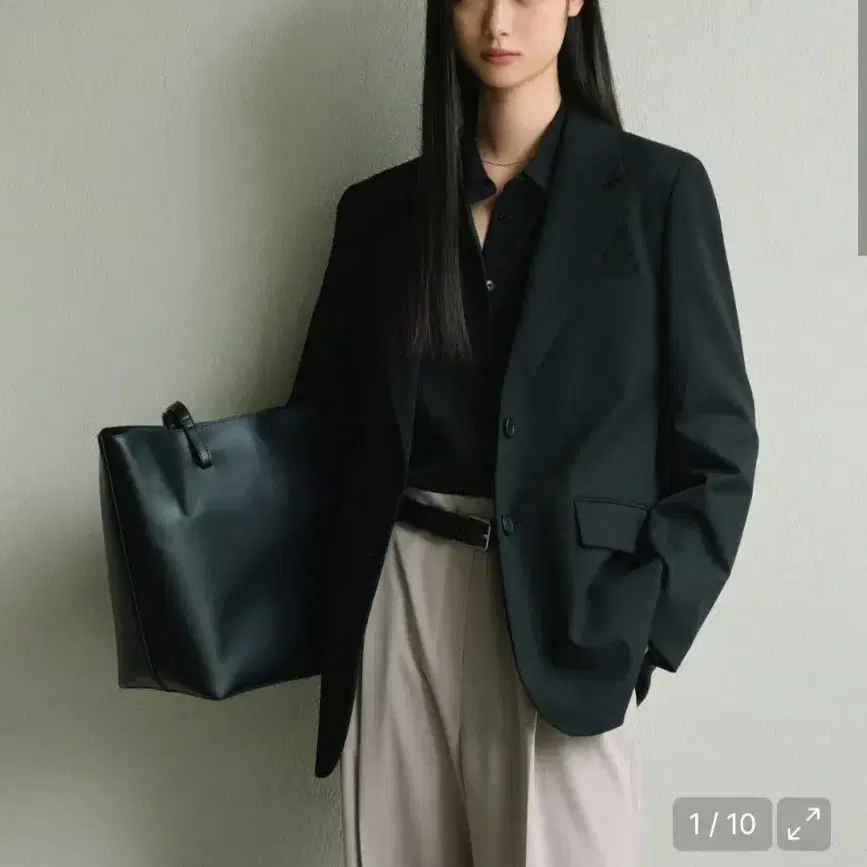 무신사 스탠다드 우먼 오버사이즈 블레이저 블랙