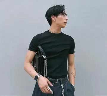 cos 슬림핏 리브t L 사이즈 블랙
