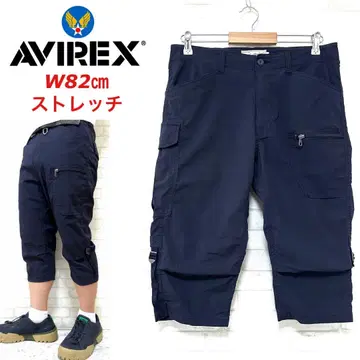 AVIREX 6 포켓 스트레치 밀리터리 카고 팬츠 크롭 팬츠