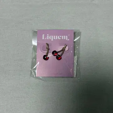 Liquem 리큐엠 minimini 체리 귀걸이 클리어 RD
