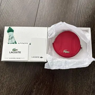 LACOSTE 라코스테 코인 케이스 레드 원형 공 모양