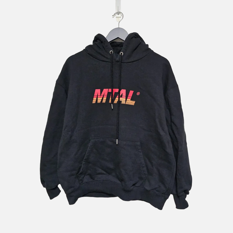 MTAL 공용 블랙 오버핏 후드티 (M)