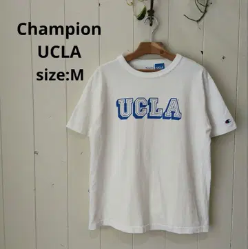 챔피온 칼리지 T셔츠 UCLA 프린트 M 남성용 화이트