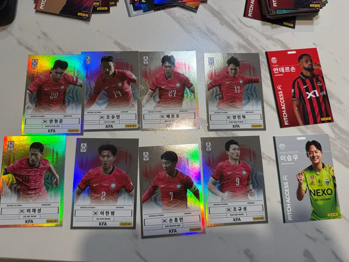 국가대표 축구선수 등 안데르손이승우카드 2026 파니니카드