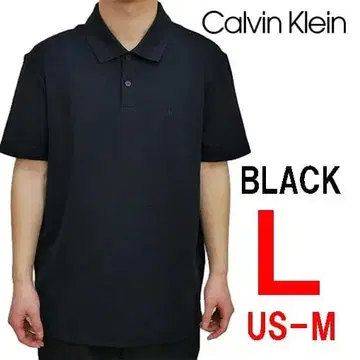 새상품 L 캘빈클라인 남성용 반팔 피케 셔츠 블랙 US-M