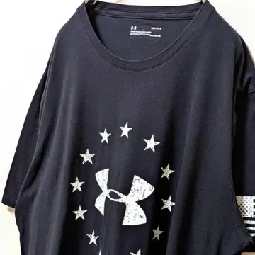 언더아머 빅 로고 T셔츠 블랙 L 구제 의류