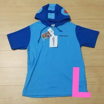 록맨 코스프레 반팔 후드티 L 사이즈 코스프레 T셔츠 미사용 새상품