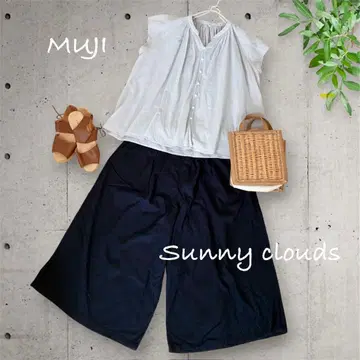 내추럴 여름 코디 MUJI x Sunny clouds 팬츠 세트 M L