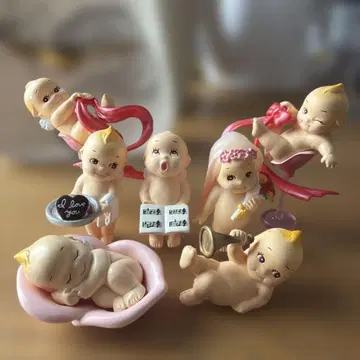 쇼와 레트로 앤티크 로즈 오닐 큐피 7개 세트