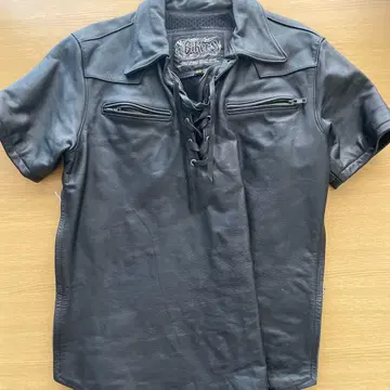 Bikers 천연 가죽 반팔 가죽 자켓 40 사이즈