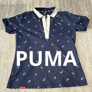 PUMA 여성용 골프 셔츠 네이비 올 패턴 XL