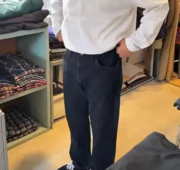 OVY RUSTLER 블랙 데님 스트레이트