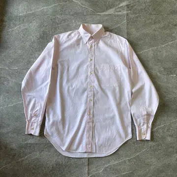 GIORGIO ARMANI 브로드 셔츠 긴팔 옅은 핑크 38/15 90s