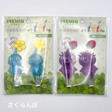 [새상품] 피크민 헤어 클립 보라색 피크민 얼음 피크민 2종 세트