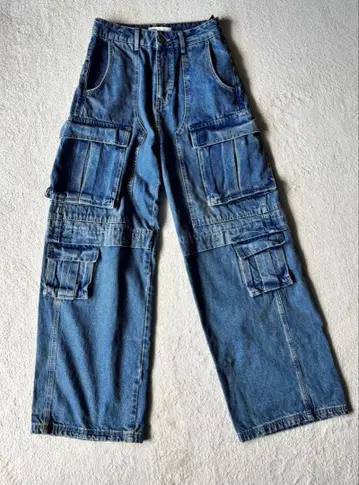 ZARA 데님 카고 팬츠 EUR 34