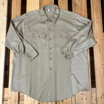 Dickies 워크 셔츠 베이지 18x33 90년 USA제 BIG