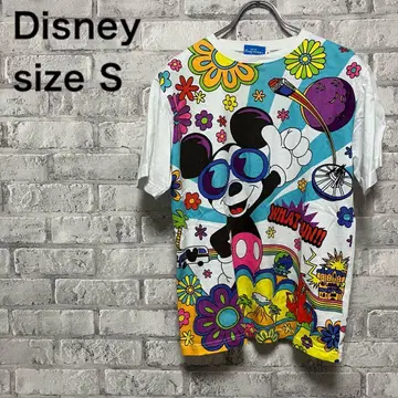 [ Disney ] 디즈니 T셔츠 size S 화이트 멋쟁이 미키