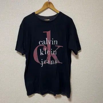 calvin klein jeans 00's 페이드 대형 프린트 티셔츠