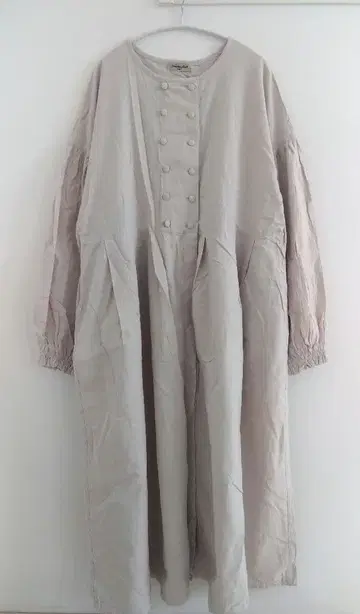 사만사 모스모스 더블 단추 원피스 그레이