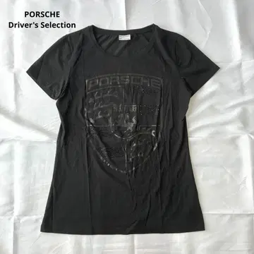 PORSCHE 반팔 T셔츠 빅 엠블럼 로고 블랙 XL