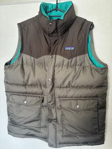 Patagonia 슬링샷 다운 베스트 남성용 M 사이즈 브라운
