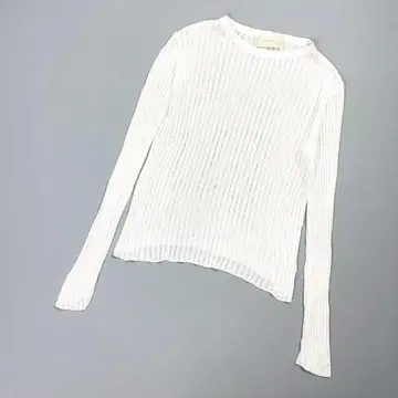 estoreja 시스루 니트 티셔츠 화이트 사이즈 S~M*PD1590