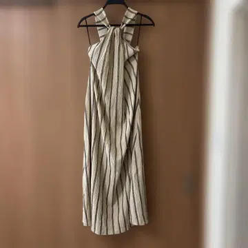 H&M 홀터넥 롱 원피스 드레스 스트라이프 S 사이즈