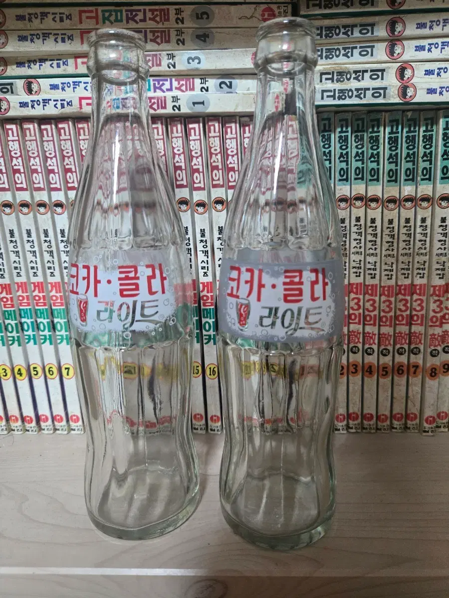코카콜라 라이트 공병 2개