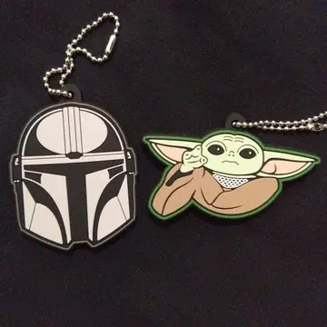 Star Wars 만달로리안 더 차일드 러버 키링 2개
