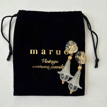 maruo 빈티지 Lustre 귀걸이 골드
