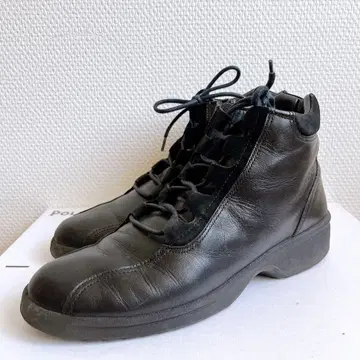 ECCO 에코 ( 25cm ) 가죽 하이컷 스니커즈 블랙