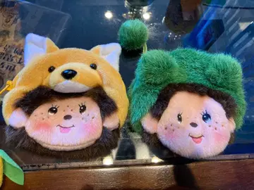 몬치치 홋카이도 여우 개구리 봉제 인형 파우치 2종 세트